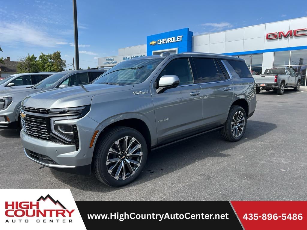 2026 Chevrolet Tahoe High Country in Sterling Gray Metallic — front three-quarter view