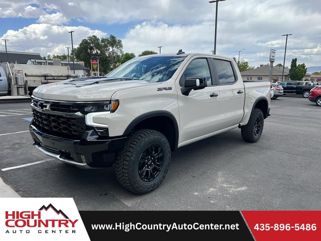 2026 Chevrolet Silverado 1500 ZR2 in White Sands — front three-quarter view