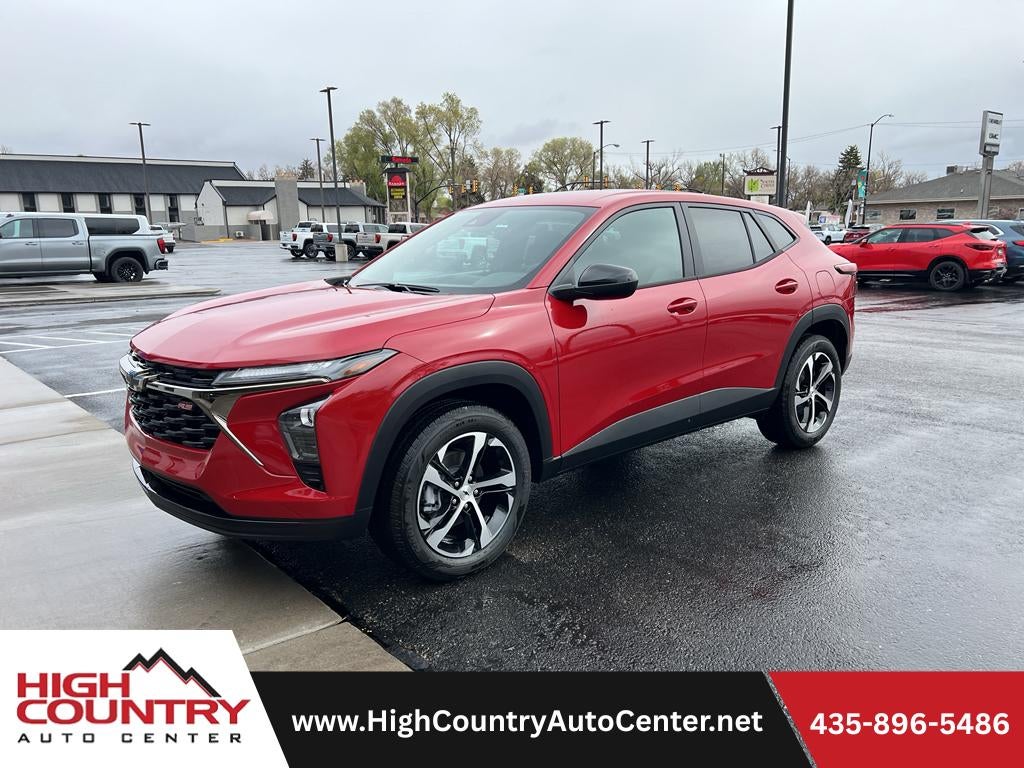 2026 Chevrolet Trax 1RS in Apex Red — front three-quarter view